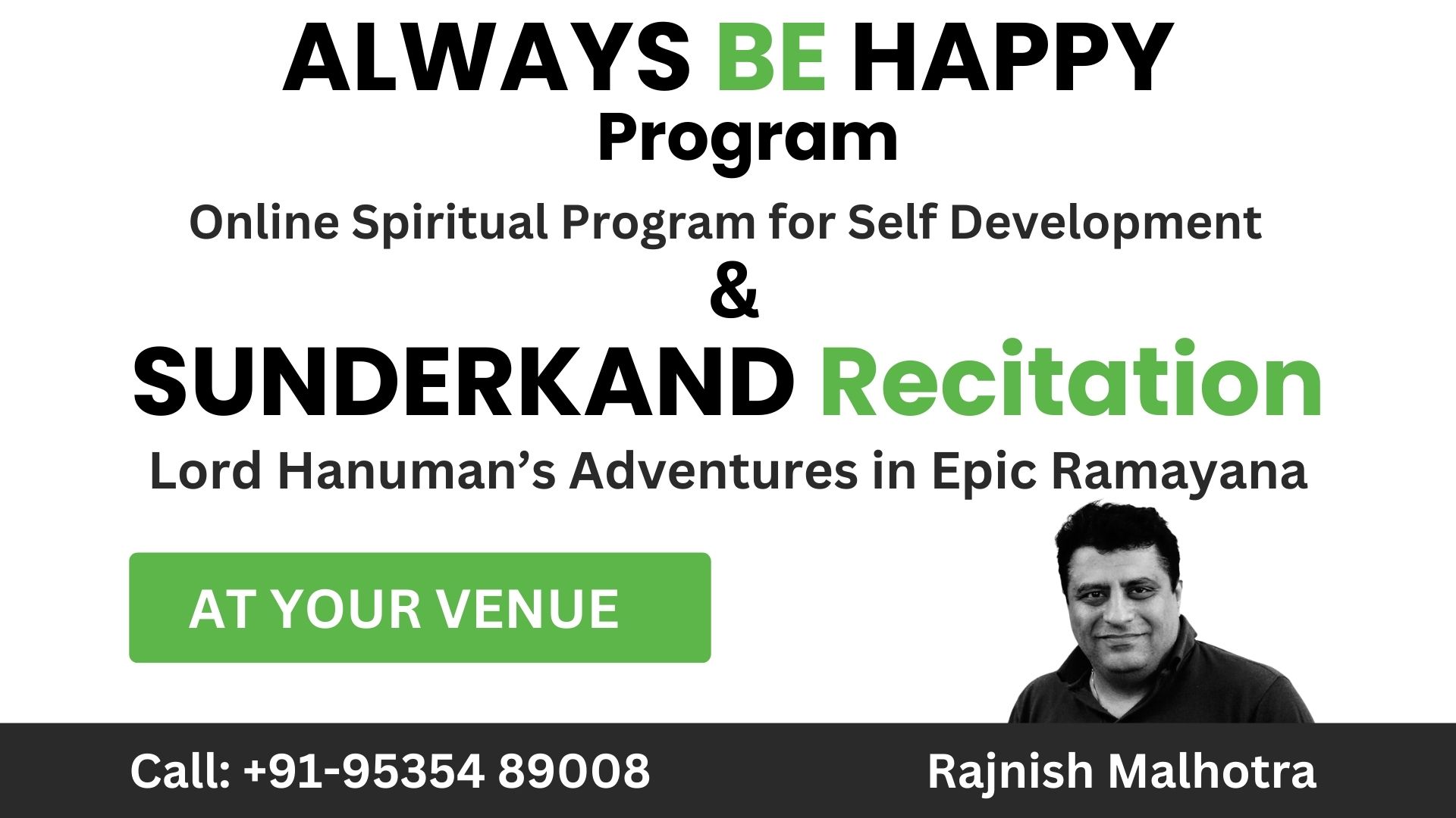 ALWAYS BE HAPPY Program and SUNDERKAND Recitation